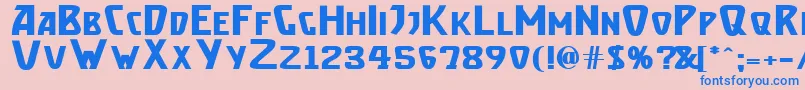 Weitere Informationen zur Brassetb-Schriftart Brassetb-Schriftart – Blaue Schriften auf rosa Hintergrund