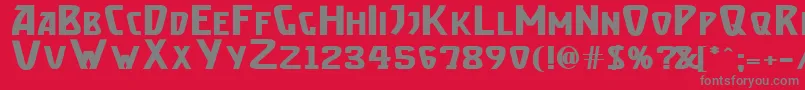 Brassetb Font – Gray Fonts on Red Background