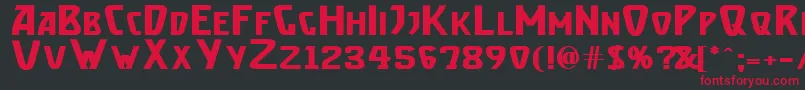 Brassetb Font – Red Fonts on Black Background