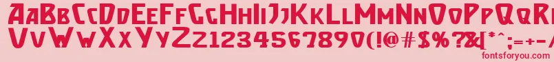 Brassetb Font – Red Fonts on Pink Background