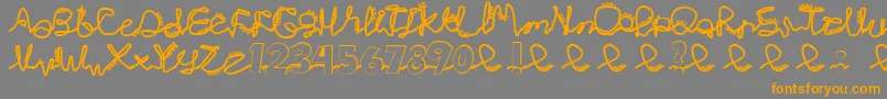 Chlorinj Font – Orange Fonts on Gray Background