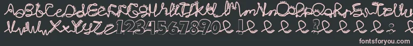 Chlorinj Font – Pink Fonts on Black Background