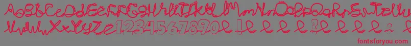 Chlorinj Font – Red Fonts on Gray Background