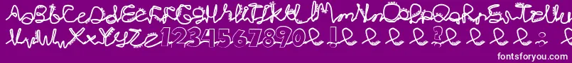 Chlorinj Font – White Fonts on Purple Background