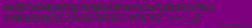 フォントRagtimeMediumita – 紫の背景に黒い文字