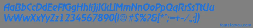 Шрифт RagtimeMediumita – синие шрифты на сером фоне