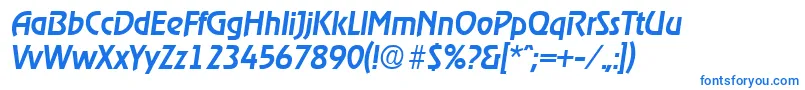 RagtimeMediumita-Schriftart – Blaue Schriften auf weißem Hintergrund