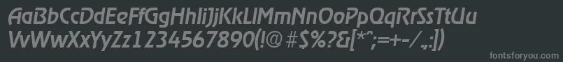 Шрифт RagtimeMediumita – серые шрифты на чёрном фоне