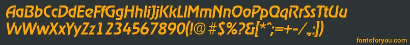 Шрифт RagtimeMediumita – оранжевые шрифты на чёрном фоне