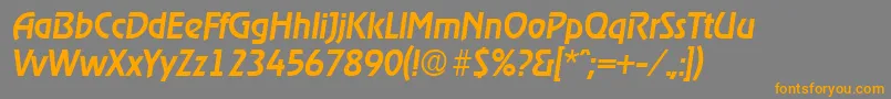 Шрифт RagtimeMediumita – оранжевые шрифты на сером фоне