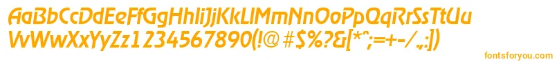 RagtimeMediumita-fontti – oranssit fontit valkoisella taustalla