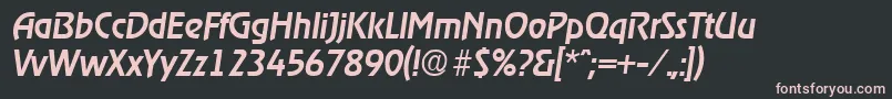 RagtimeMediumita Font – Pink Fonts on Black Background