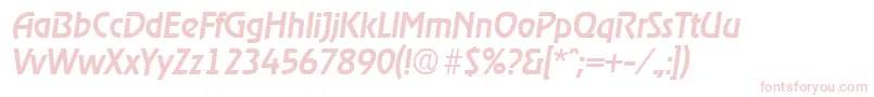 Шрифт RagtimeMediumita – розовые шрифты на белом фоне