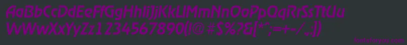 Шрифт RagtimeMediumita – фиолетовые шрифты на чёрном фоне