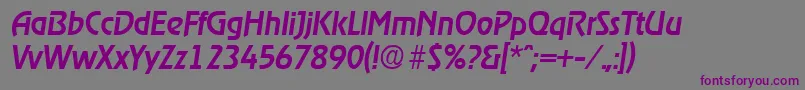 RagtimeMediumita Font – Purple Fonts on Gray Background