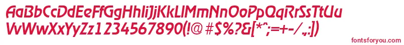 Шрифт RagtimeMediumita – красные шрифты на белом фоне