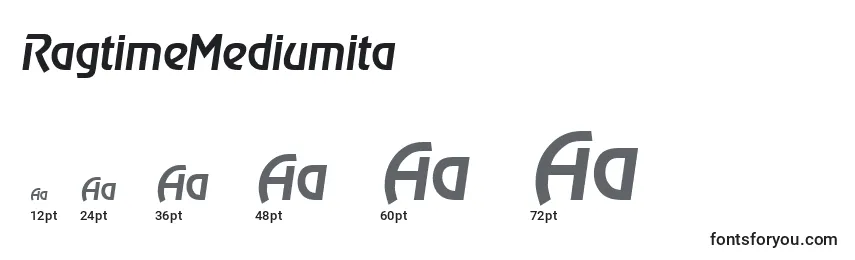 Размеры шрифта RagtimeMediumita