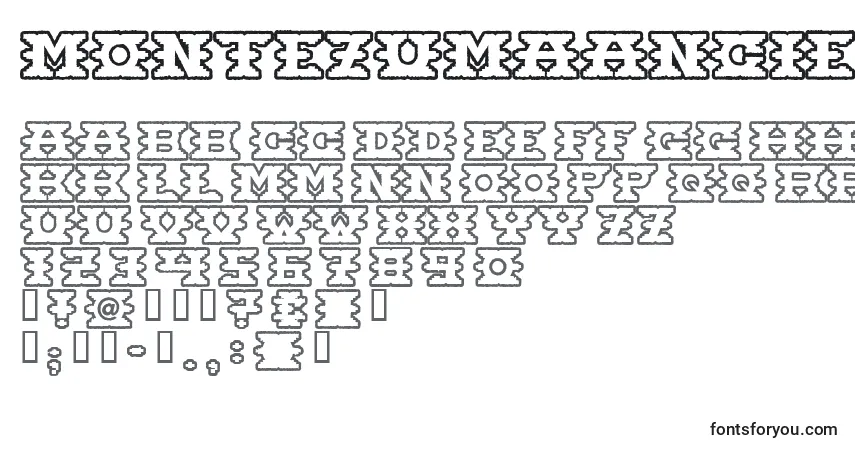 Schriftart Montezumaancient – Alphabet, Zahlen, spezielle Symbole