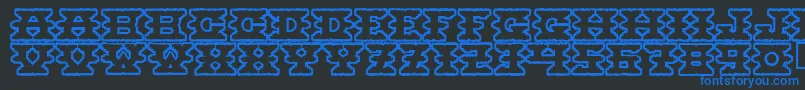 Montezumaancient Font – Blue Fonts on Black Background