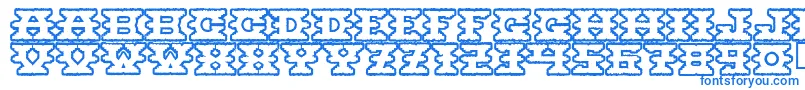 Montezumaancient Font – Blue Fonts on White Background