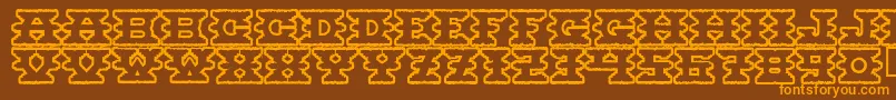 Montezumaancient Font – Orange Fonts on Brown Background