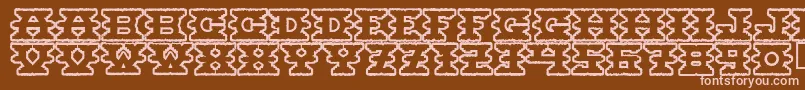 Montezumaancient Font – Pink Fonts on Brown Background