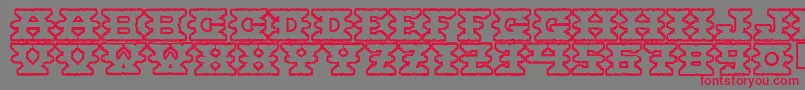 Шрифт Montezumaancient – красные шрифты на сером фоне