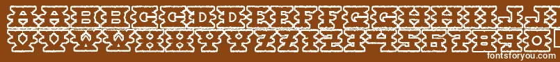 Шрифт Montezumaancient – белые шрифты на коричневом фоне