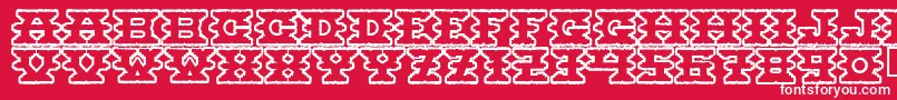 Montezumaancient Font – White Fonts on Red Background