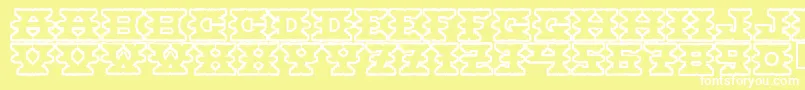 Montezumaancient Font – White Fonts on Yellow Background