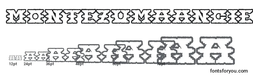 Размеры шрифта Montezumaancient
