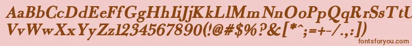 Fradlebi Font – Brown Fonts on Pink Background