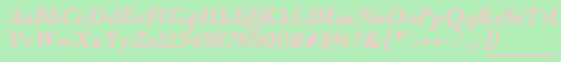 Fradlebi Font – Pink Fonts on Green Background