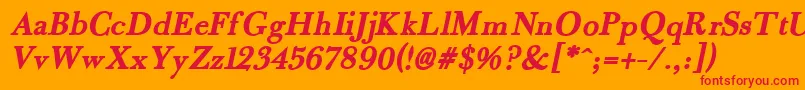 Fradlebi Font – Red Fonts on Orange Background