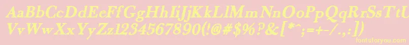 Fradlebi Font – Yellow Fonts on Pink Background