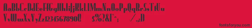 FundrunkNormal Font – Black Fonts on Red Background
