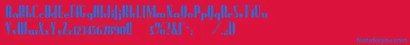 FundrunkNormal Font – Blue Fonts on Red Background