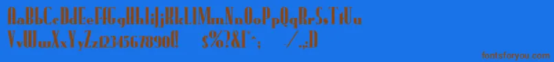 FundrunkNormal Font – Brown Fonts on Blue Background