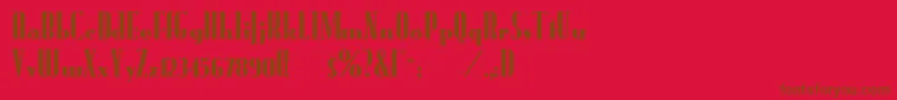 FundrunkNormal Font – Brown Fonts on Red Background