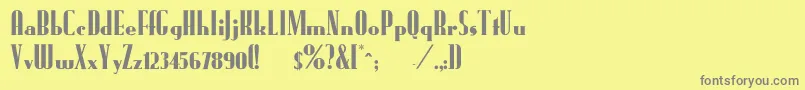 FundrunkNormal Font – Gray Fonts on Yellow Background