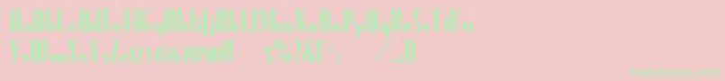 Шрифт FundrunkNormal – зелёные шрифты на розовом фоне
