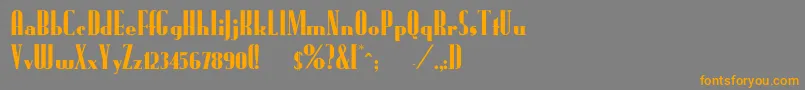 FundrunkNormal Font – Orange Fonts on Gray Background