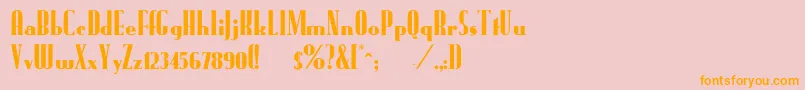 FundrunkNormal Font – Orange Fonts on Pink Background