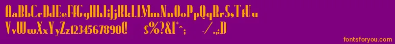Шрифт FundrunkNormal – оранжевые шрифты на фиолетовом фоне