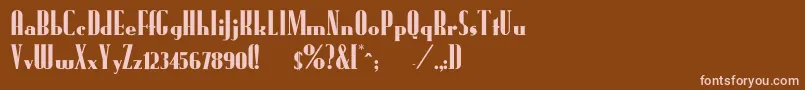 FundrunkNormal Font – Pink Fonts on Brown Background