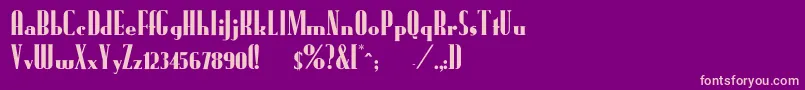 FundrunkNormal Font – Pink Fonts on Purple Background