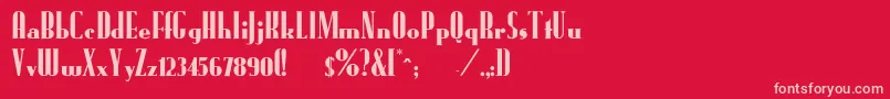 FundrunkNormal-Schriftart – Rosa Schriften auf rotem Hintergrund