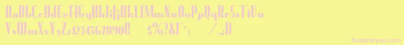 Police FundrunkNormal – polices roses sur fond jaune