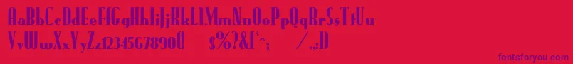 FundrunkNormal-Schriftart – Violette Schriften auf rotem Hintergrund
