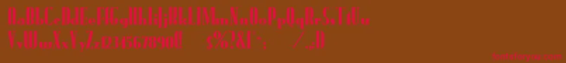 FundrunkNormal Font – Red Fonts on Brown Background